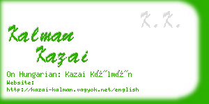 kalman kazai business card